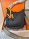 Кожаная сумочка в стиле Herm&egrave;s Evelyne, черная, 23 см 2597 фото 1