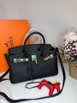 Шкіряна сумка Hermes Birkin, 29 см, чорна  2598 фото