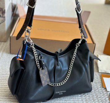Стильна жіноча сумка Louis Vuitton, 30 см, чорна 2582 фото