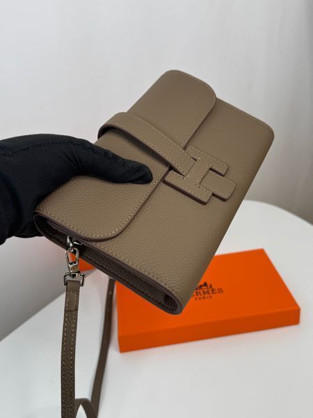 Стильна сумка - клатч Hermes, в кольорі тауп 2639 фото