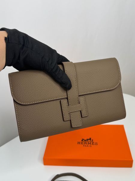 Стильна сумка - клатч Hermes, в кольорі тауп 2639 фото
