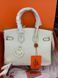 Кожаная сумка Hermes Birkin 25 см, молочного цвета 2646 фото 4