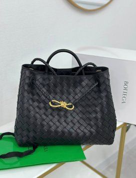 Жіноча сумка Bottega Veneta, 26 см, чорна 2552 фото