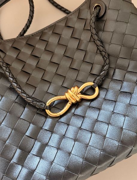 Жіноча сумка Bottega Veneta, 26 см, чорна 2552 фото