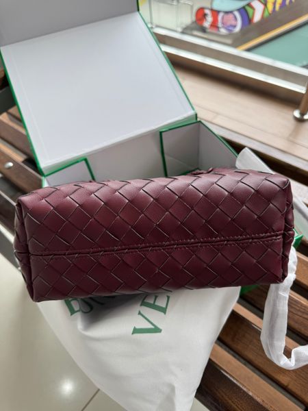 Женская сумка Bottega Veneta, 26 см, бордовая 2610 фото