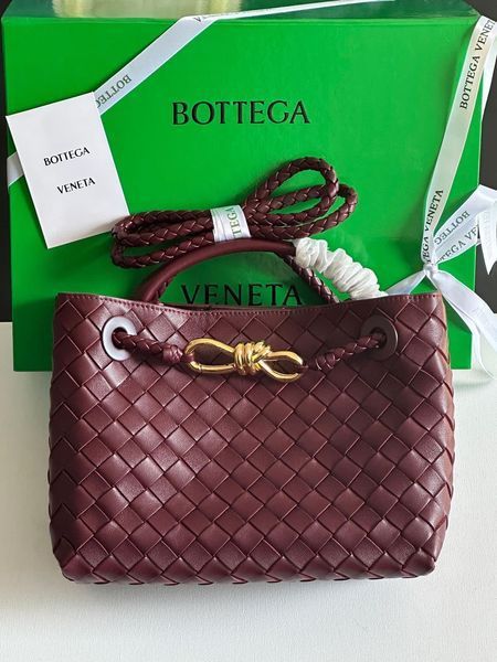 Женская сумка Bottega Veneta, 26 см, бордовая 2610 фото