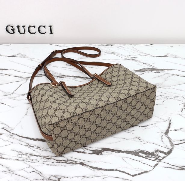 Стильна сумка Gucci, 30 см, з коричневими вставками 2584 фото