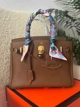 Ексклюзивна сумка Hermes Birkin, 30 см, коричнева 2515 фото