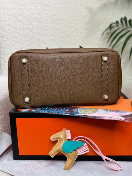 Ексклюзивна сумка Hermes Birkin, 30 см, коричнева 2515 фото