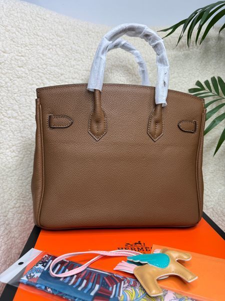 Ексклюзивна сумка Hermes Birkin, 30 см, коричнева 2515 фото