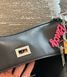 Сумка Balenciaga Rodeo, чорна, зі срібною фурнітурою з оригінальним брелком 2575 фото 7